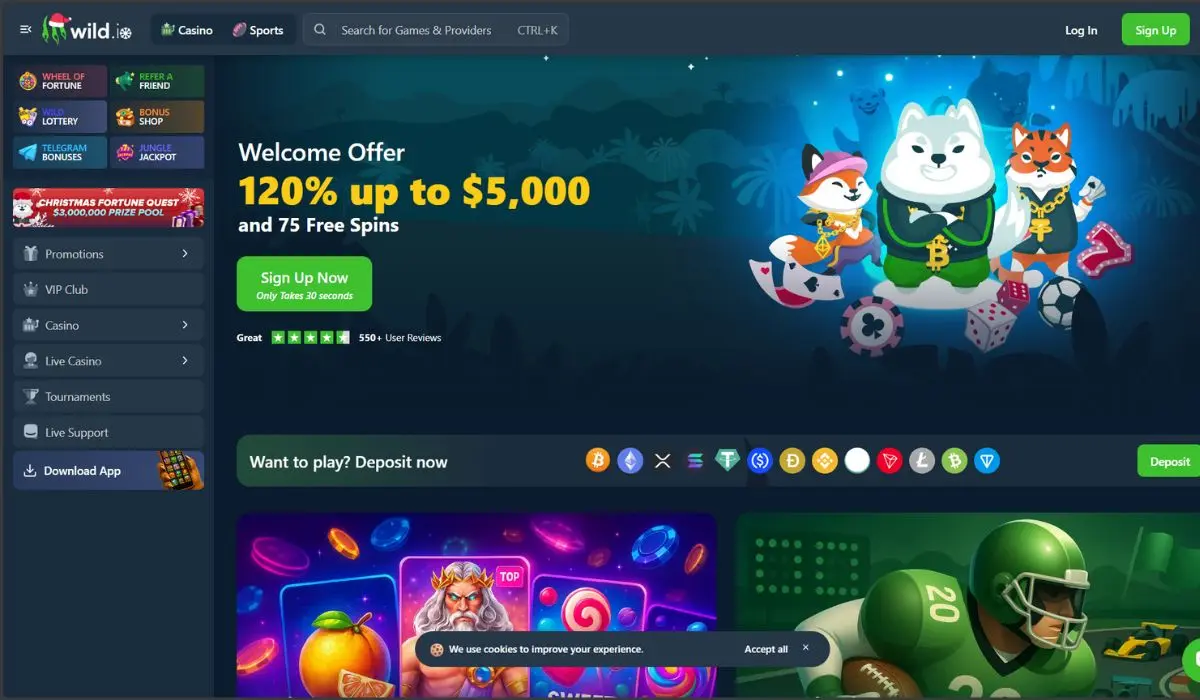 Wild.io Bitcoin Casino