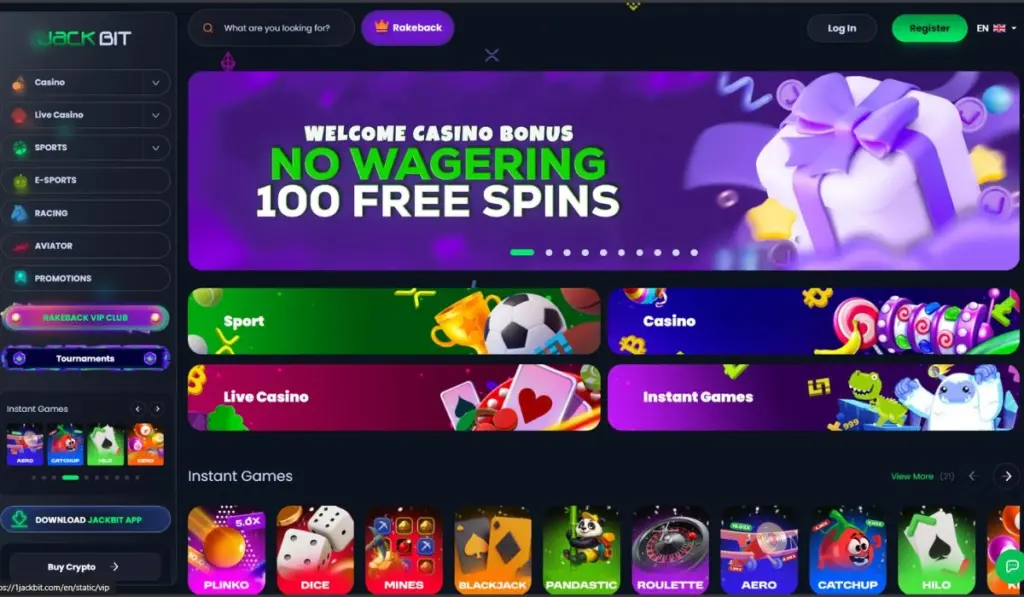 Jackbit Welcome Page